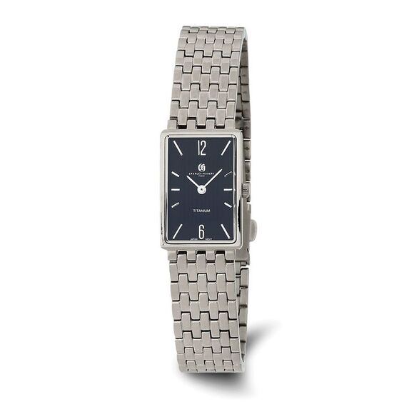 Kazi Luxury Charles Hubert Titanium Black Dial Watch